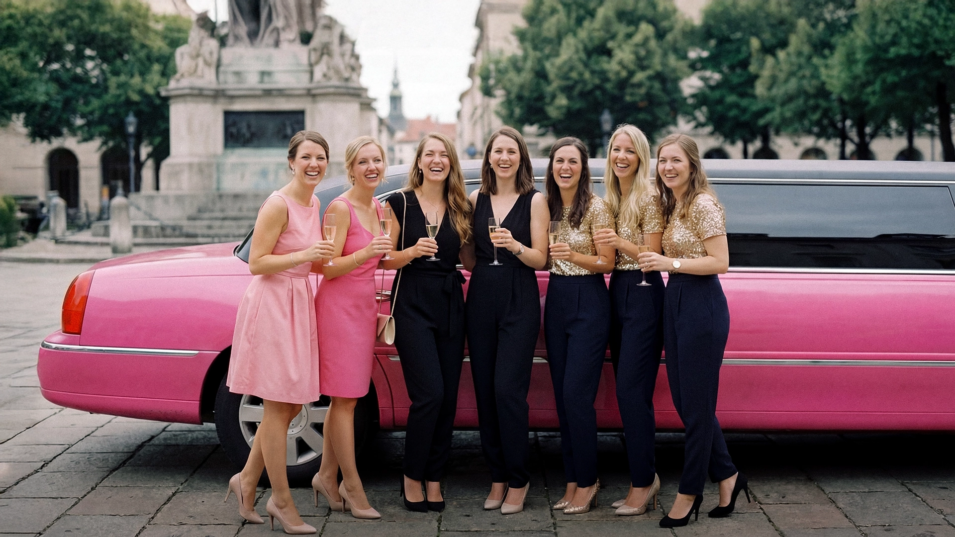 Junggesellenabschied mit Limousine